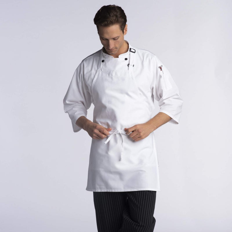 Uncommon Threads mens Adjustable No Pocket Restaurant Bib Apron, Red, One Size US - Image 4